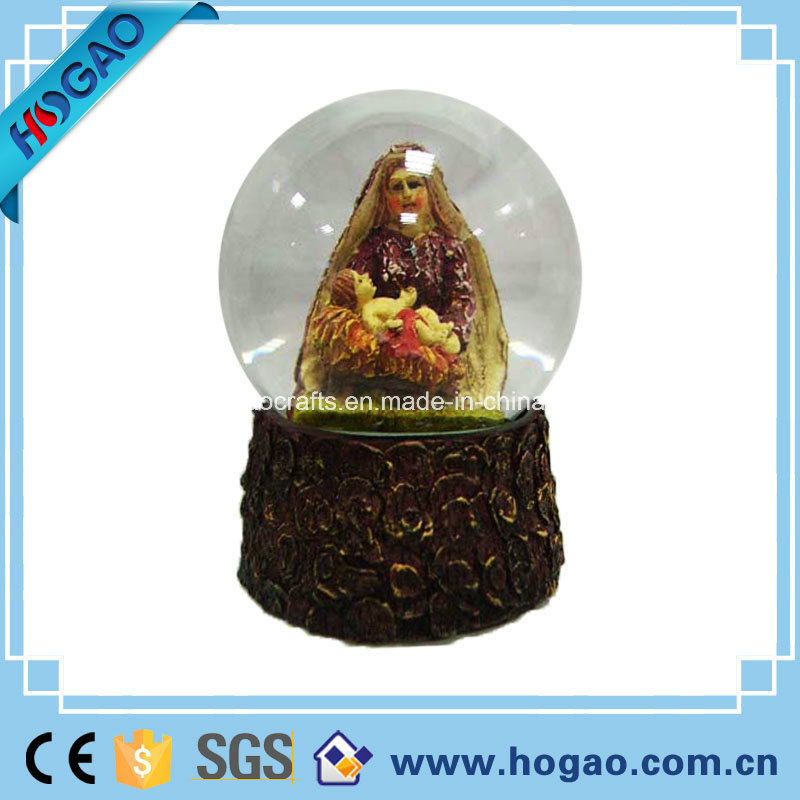 Polyresin Manger Snow Ball