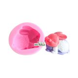 R1396 Rabbit Cartoon Shape Handmade Soap Silicone Mold