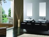 Modern Double Basin Solid Wood Bathroom Furniture (KB-8090)