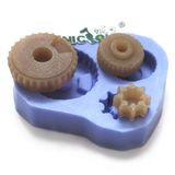 F0803 2015 New Design of Silicone Fondant Mold Gear Wheel Shape