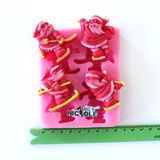 C0012 Christmas Chocolate Fondant Mold 4 Cavity Set Silicone Mould