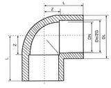 Pph Plastic Fitting/90 Degree Elbow