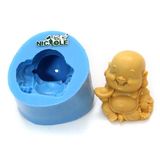 Handmade R1098 Maitreya Buddha Chinese Culture Silicone Mold for Candles