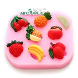 F0595 Different Fruits Shape Fondant Cake Silicone Mold