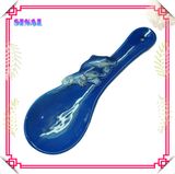 Wholesale Gift Ceramic Blue Dolphin Spoon Rest