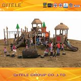 Plastic Wood Outdoor Children Playground for Amusement Park/School (2014NL-01201)