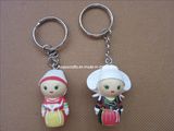 Handmade Promotion Item Polyresin Girl Key Chain