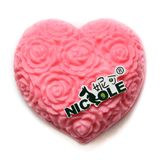 Nicole Flower Heart Shape Handmade Silicone Soap Mold R0079