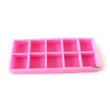 R0407 10 Cavity Square Food Grade Heavy Duty Silicone Soap Mold