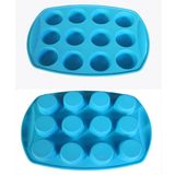 Food Grade 12 Cups Logo Printed Silicone Cake Mold