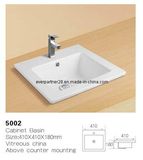 CE Approved Ceramic Porcelain Washbasin for Bathroom Cabinet