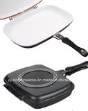 Die Cast Aluminum Double Sided Ceramic Pan