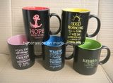 Spray Color Mug. Ceramic Mug with Paint Spray, Spray Mug with Laser Logo