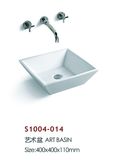 Cheap Price Porcelain White Hotel Art Wash Sinks (S1004-014)