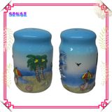 Blue Ceramic Beach Craft, 100% Handpainted Salt & Pepper Shaker