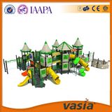 Newest Design Children Green Castle Outdoor Playground Naughty Castle