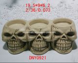 Halloween Resin Skull Votive Tea Light Candler Holder