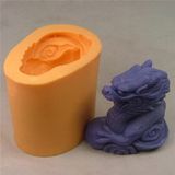 R0462 Year Animal Chinese Dragon Silicone Candle Mold