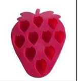 Strawberry Shaped Rubber Silicone Ice Cream Mold Tray