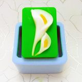 H0086 Square Lily Silicone Soap Mold