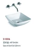 Good Quality Garden Washing Ceramic Art Basin (S1006)