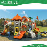 Orange Flower Style Playground Net Roof Slide Playground