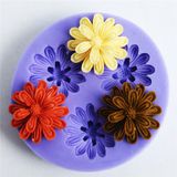 F0461 Nicole Flower Silicone Fondant Molds for Cake Decoration