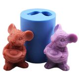 R0774 Year Animal Mouse Candle Silicone Mold