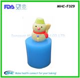 New Design Snowman 3D Silicone Fondant Mold for Cake Decoration