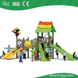 Leaf Roof Children Playground Music Tube Climbing Slide