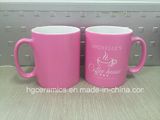 Spray Color Mug, Pink Color Printing Mug