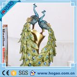 European Polyresin Peacock Figurine for Home Decoration