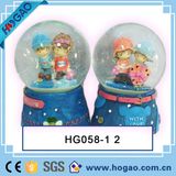 Resin Love Snow Globe Boy and Girl Inside