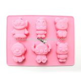 6 Carton Monkey Duck Cake Mold Nicole Silicone Cake Baking Molds Tray Cheap Silicone Molds for Cake B0199