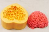 Valentine's Day Heart Soap Mold Rose Soap Molds Silicone Rubber Mold (R0461)