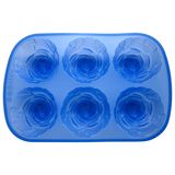 FDA/Lmbg Rose Shape Silicone Cake Mold (XH-011018)