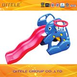 Kids' Animal Slide Plastic Toys with Basketball Stands (PT-036)