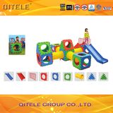 Indoor Kids' Body Exercising Blocks Plastic Toys with Slide (PT-013)