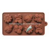 Different Cartoon Animal Shape Unique Custom Silicone Chocolate Molds DIY B0181