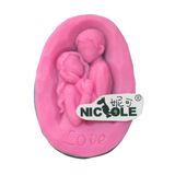 R1406 Silicone Soap Mold for Lovers Wedding Valentine's Day