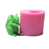 3D Animal Silicone Candle Mould Squirrel Shape Silicon Mold R1456