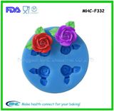 Lastest Design 4 Rose Silicone Cake Baking Fondant Mold