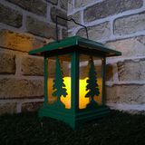 4 Side Small Mold Green Christmas Tree Lantern