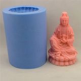 Guanyin Bodhisattva Silicone Decoration Candle Mould Avalokitesvara Goddess of Mercy Craft Silicon Mold R0434