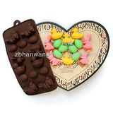 Easter Egg and Rabbit Shape Silicone Chocolate Candy Molds Multi-Cavity DIY Gift Silicone Chocolate and Candy Moudls B0020