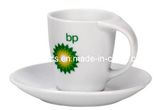 Bend Handle Coffee Mug and Plate