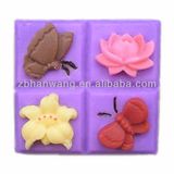 Flower and Butterfly Differend Shape Silicone Soap Moulds Silicone Flower Moulds of Soap Nicole H0186