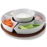 White Kitchen Lazy Susan Server