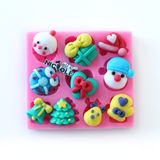 F0711 Christmas Fondant Silicone Mold for Cake Decoration