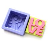 R0231 Silicone Soap Mold Love / Handmade Silicone Soap Mold